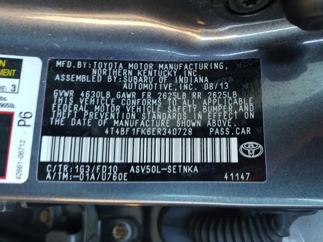 2014 TOYOTA CAMRY L 4T4BF1FK6ER340728