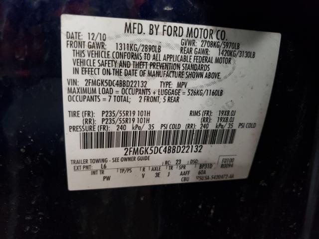 2011 FORD FLEX LIMIT 2FMGK5DC4BBD22132