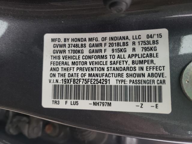 2015 HONDA CIVIC SE 19XFB2F75FE254291