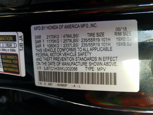 2019 ACURA RDX 5J8TC1H3XKL002088