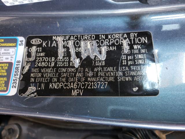 2012 KIA SPORTAGE S KNDPC3A67C7213727