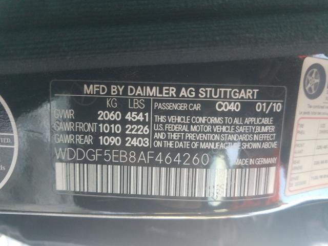 2010 MERCEDES-BENZ C300 WDDGF5EB8AF464260