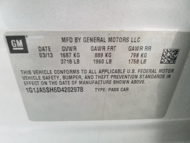 2013 CHEVROLET SONIC LS 1G1JA5SH6D4202978