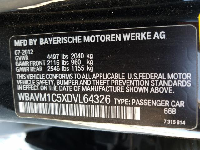 2013 BMW X1 SDRIVE2 WBAVM1C5XDVL64326