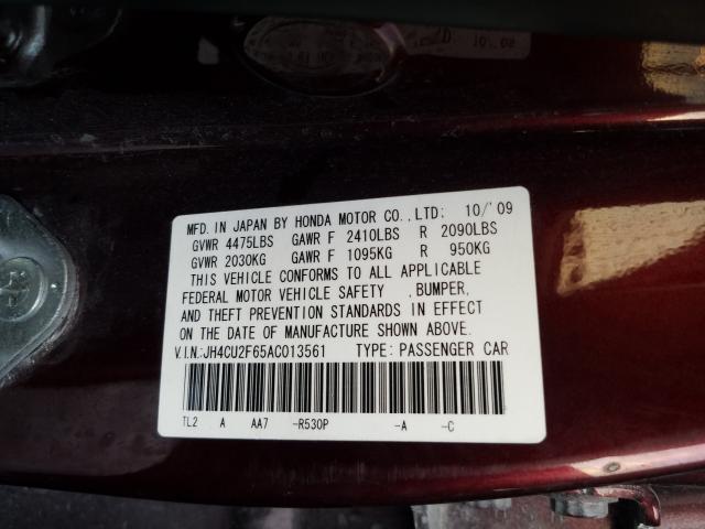 2010 ACURA TSX JH4CU2F65AC013561