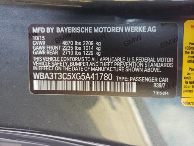 2016 BMW 435 I WBA3T3C5XG5A41780