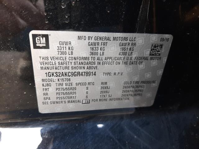 2016 GMC YUKON SLE 1GKS2AKC9GR478914