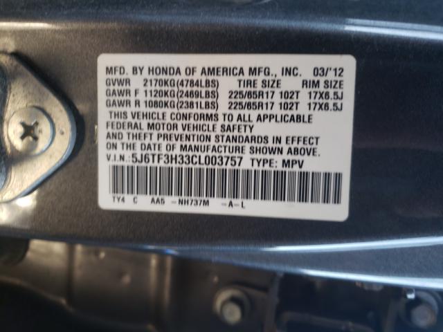 2012 HONDA CROSSTOUR 5J6TF3H33CL003757