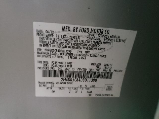 2013 FORD FLEX SEL 2FMGK5C84DBD11390