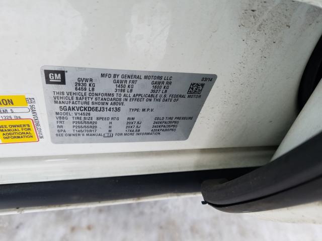 2014 BUICK ENCLAVE 5GAKVCKD6EJ314136