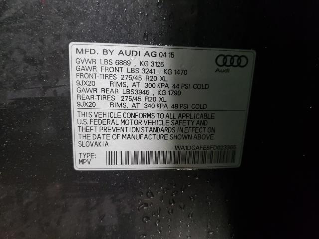 2015 AUDI Q7 PRESTIG WA1DGAFE8FD023365