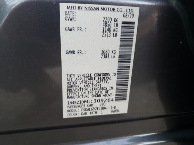 2020 NISSAN LEAF SL PL 1N4BZ1DP4LC309264