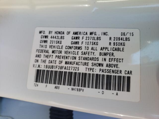 2015 ACURA TLX 19UUB1F38FA027325