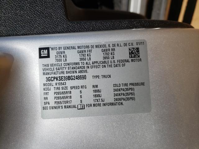 2011 CHEVROLET SILVERADO 3GCPKSE39BG248690