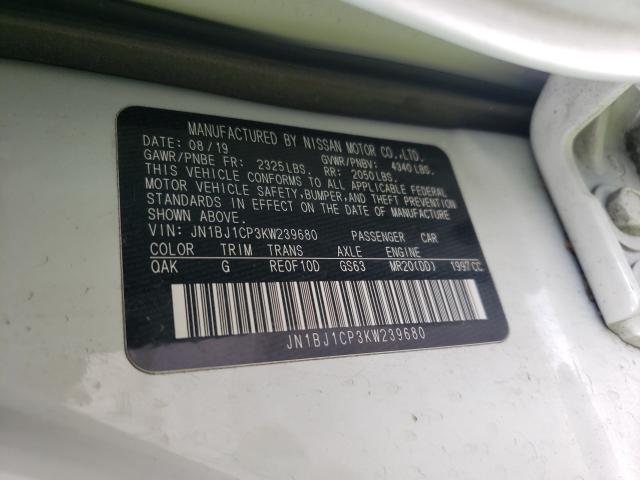 2019 NISSAN ROGUE SPOR JN1BJ1CP3KW239680