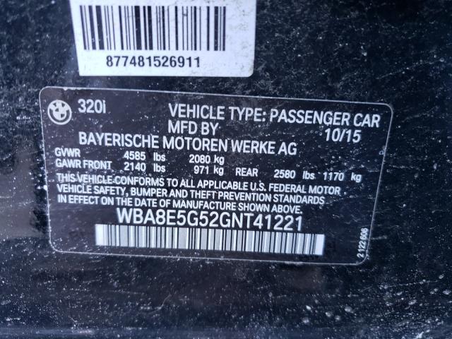 2016 BMW 320 XI WBA8E5G52GNT41221