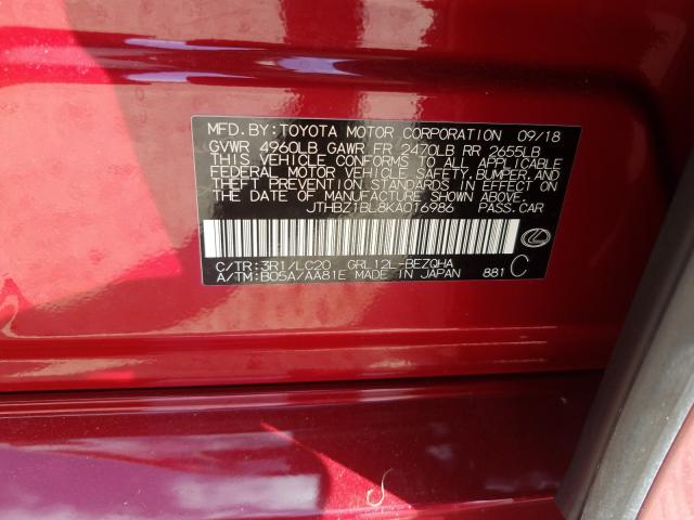 2019 LEXUS GS 350 BAS JTHBZ1BL8KA016986