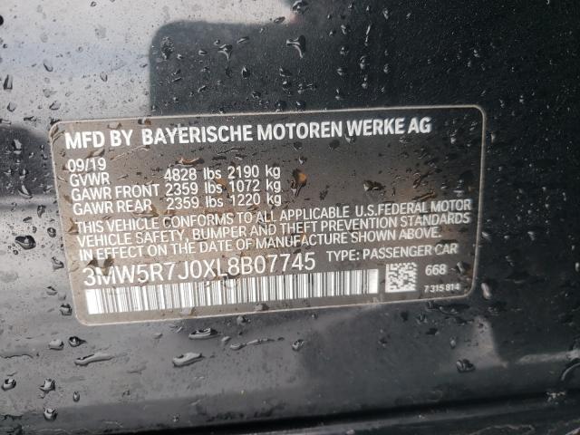 2020 BMW 330XI 3MW5R7J0XL8B07745