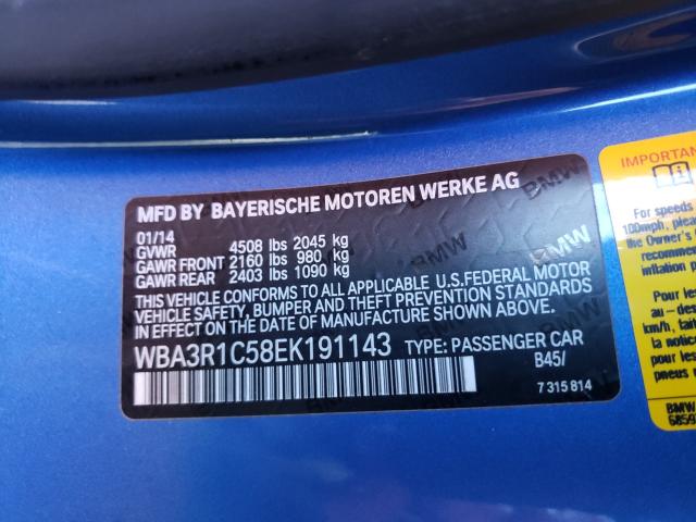 2014 BMW 435 I WBA3R1C58EK191143