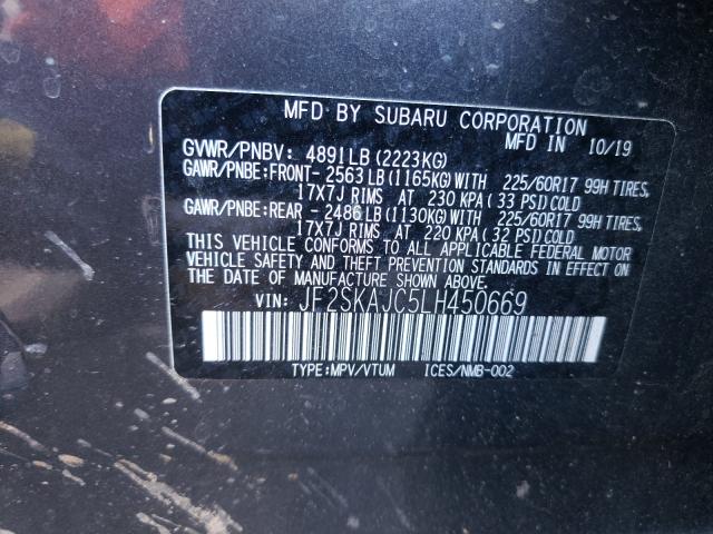 2020 SUBARU FORESTER P - JF2SKAJC5LH450669