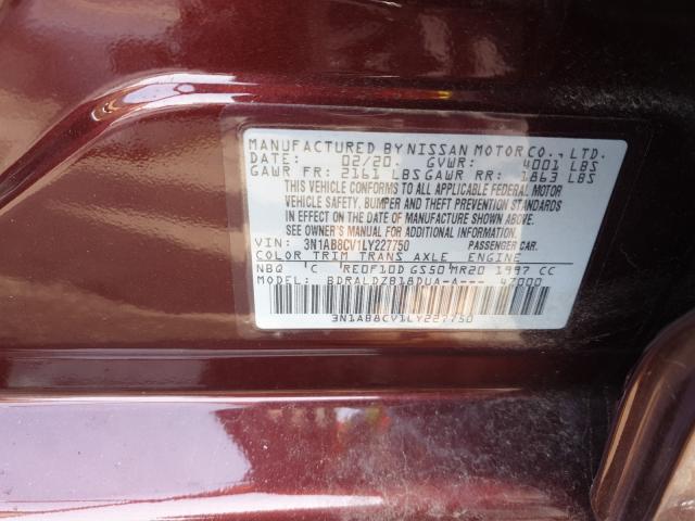 2020 NISSAN SENTRA SV 3N1AB8CV1LY227750