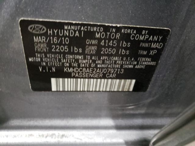 2010 HYUNDAI ELANTRA TO KMHDC8AE2AU079713