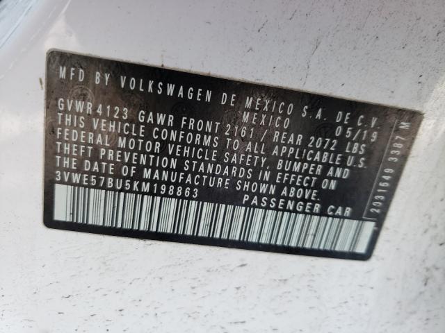 2019 VOLKSWAGEN 2 DR 3VWE57BU5KM198863