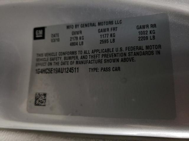 2010 BUICK LUCERNE CX 1G4HC5E19AU124511