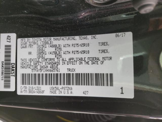 2017 TOYOTA TUNDRA CRE - 5TFAY5F1XHX665761