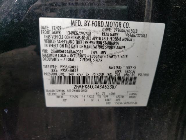 2010 FORD FLEX SEL 2FMHK6CC4ABA62387