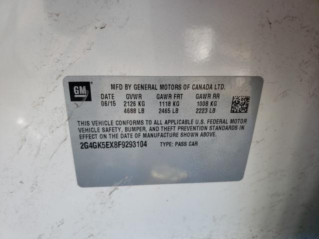 2015 BUICK REGAL 2G4GK5EX8F9293104