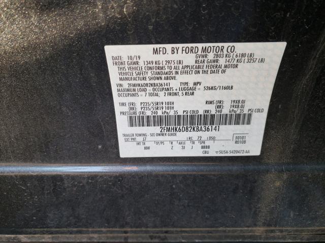 2019 FORD FLEX LIMIT 2FMHK6D82KBA36141