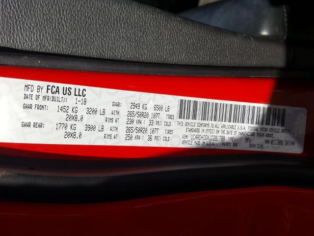 2018 DODGE DURANGO GT 1C4RDHDGXJC281788