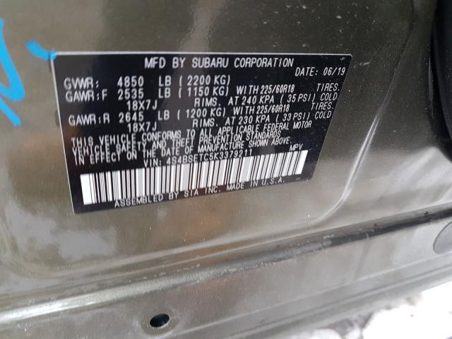 2019 SUBARU OUTBACK 4S4BSETC5K3379211
