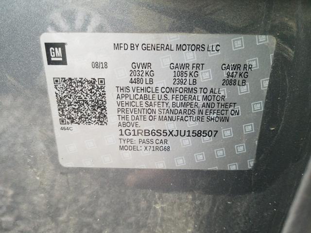 2018 CHEVROLET VOLT PREMI 1G1RB6S5XJU158507