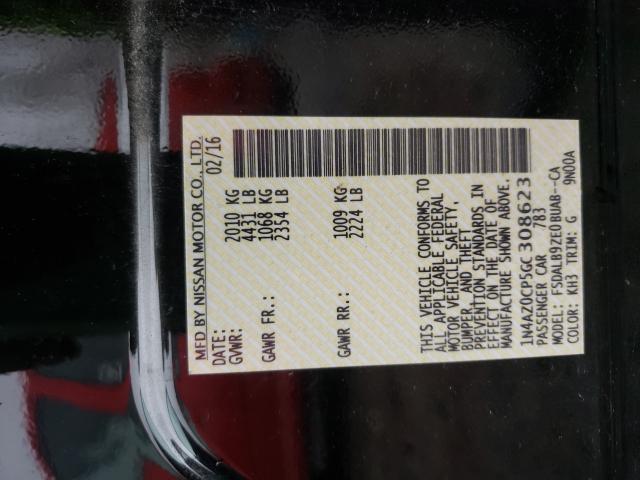2016 NISSAN LEAF S 1N4AZ0CP5GC308623