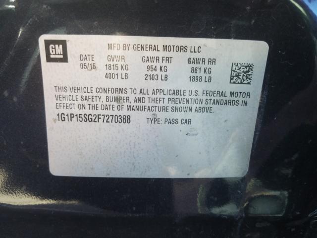 2015 CHEVROLET CRUZE L 1G1P15SG2F7270388