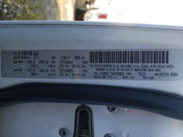 2017 RAM 1500 SLT 1C6RR6LT2HS799020