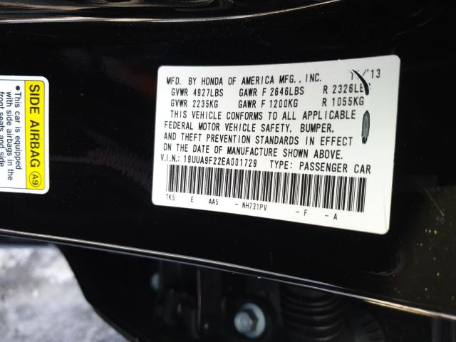 2014 ACURA TL 19UUA9F22EA001729
