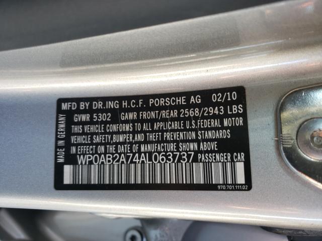 2010 PORSCHE PANAMERA S WP0AB2A74AL063737
