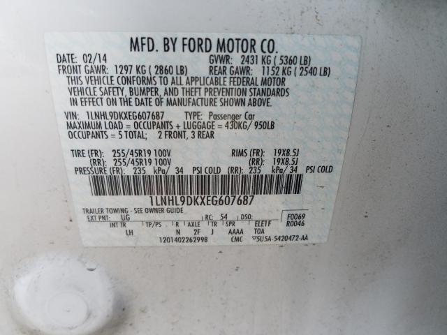 2014 LINCOLN MKS 1LNHL9DKXEG607687