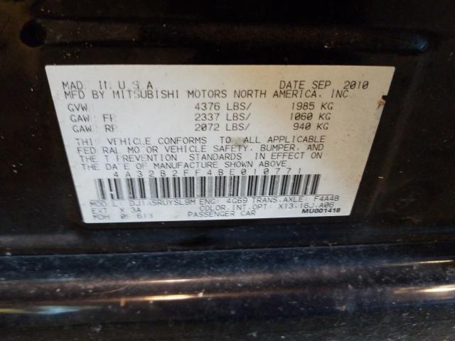 2011 MITSUBISHI GALANT FE 4A32B2FF4BE010771