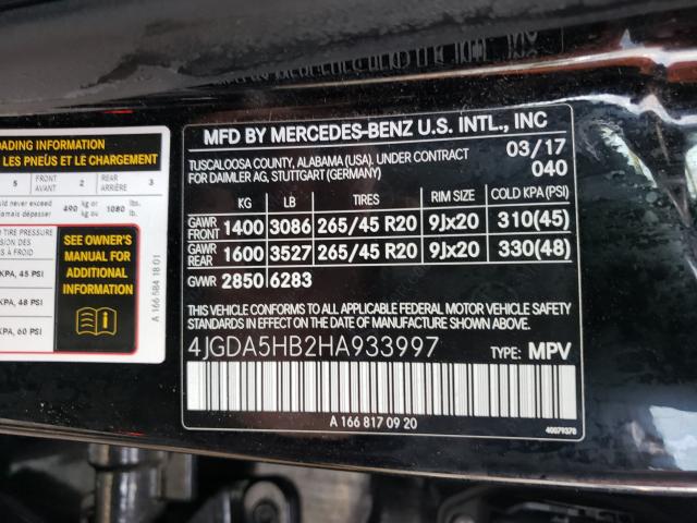 2017 MERCEDES-BENZ GLE 350 4M - 4JGDA5HB2HA933997