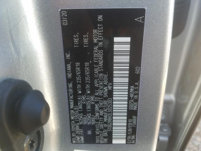 2020 TOYOTA HIGHLANDER 5TDGZRBH2LS025303