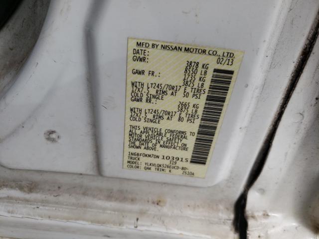 2013 NISSAN NV 1500 1N6BF0KM7DN103915