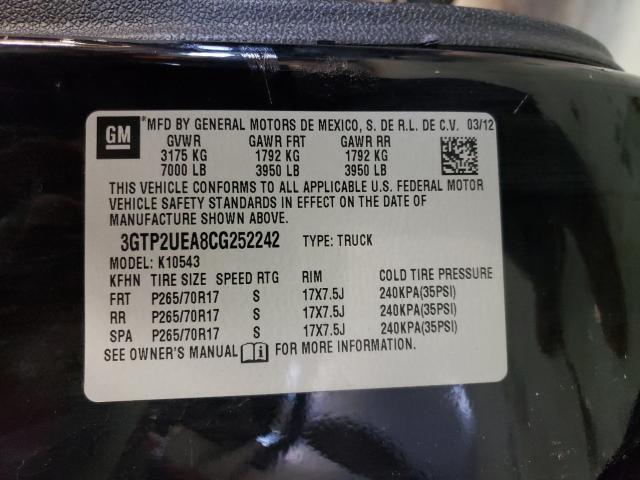 2012 GMC SIERRA 3GTP2UEA8CG252242