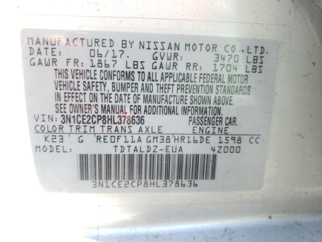 2017 NISSAN VERSA NOTE - 3N1CE2CP8HL378636
