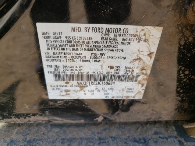 2018 FORD ECOSPORT S MAJ3P1RE5JC160684