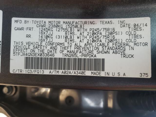 2014 TOYOTA TACOMA DOU - 5TFJX4GN3EX033646
