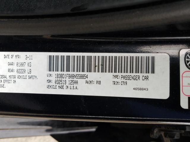 2011 DODGE AVENGER MA 1B3BD1FB0BN558854